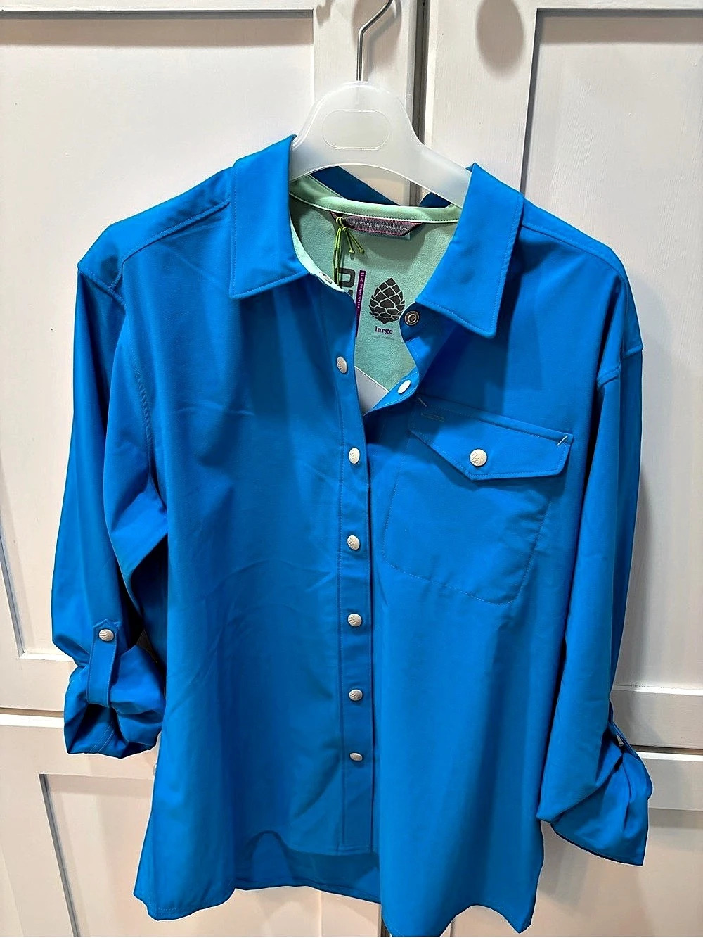 Stio 1327 W's CFS Shirt Blue Long Sleeve Size Large NWT